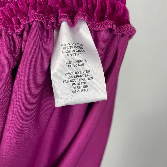 House Of Harlow 1960 Revolve Ruched Velvet One Shoulder Midi Mini Dress Size L - Picture 11 of 16